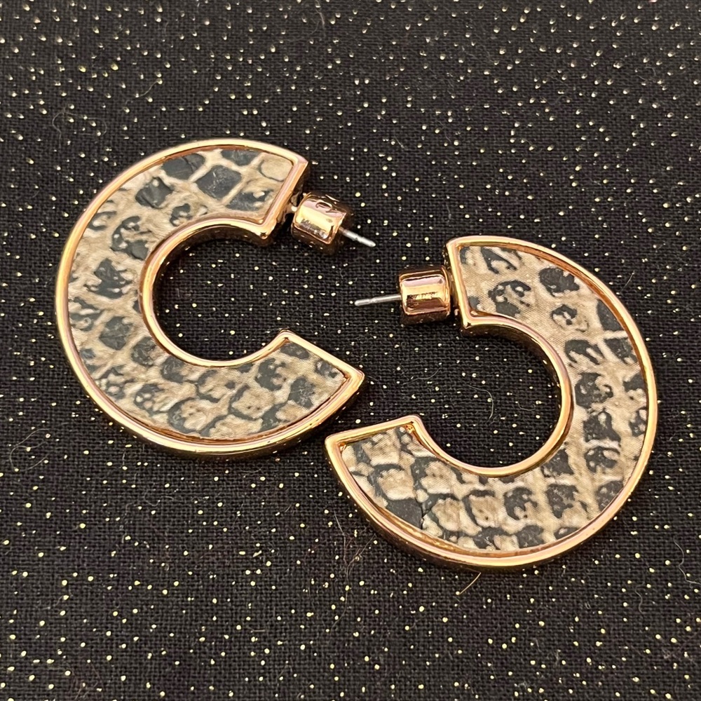 Kenneth Cole Snakeskin Earrings